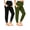 Black/Military green, variant on Yawrut Two-Piece Set Women Pregnant Women High Waist Support Side Pocket Bunched feet Yoga Maternity Pants