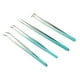 thumbnail image 1 of Pinzas de extensión de pestañas postizas 4 Uds punta recta y curva pinzas ligeras para decoración de uñas para salón profesional en casa ANGGREK Otros, 1 of 8