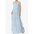 thumbnail image 3 of TheMogan Women's S~3X Sleeveless Scoop Neck Tiered Jersey Relaxed Fit Long Maxi Dress, 3 of 6