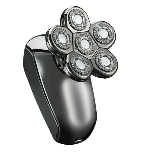 Rasoir Multifonction 6 en 1 Écran LCD IPX7 Étanche Rasoir Doux pour la Peau Tête Chauve Barbe