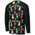 thumbnail image 3 of Men's Concepts Sport  Black New Orleans Saints Garland Knit Raglan Long Sleeve Top and Pants Set, 3 of 5