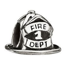 Fireman's Hat Charm Bead. Compatible With Most Pandora Style Charm