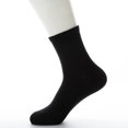 thumbnail image 3 of Solid Color Cotton Socks - Unisex Crew/Short Style, Diabetic & Circulatory Support, No-Show Fit, Odor Resistant, 3 of 6