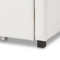 thumbnail image 4 of Hawthorne Collections Lit de Repos Double en Simili Cuir Moderne en Blanc, 4 of 4