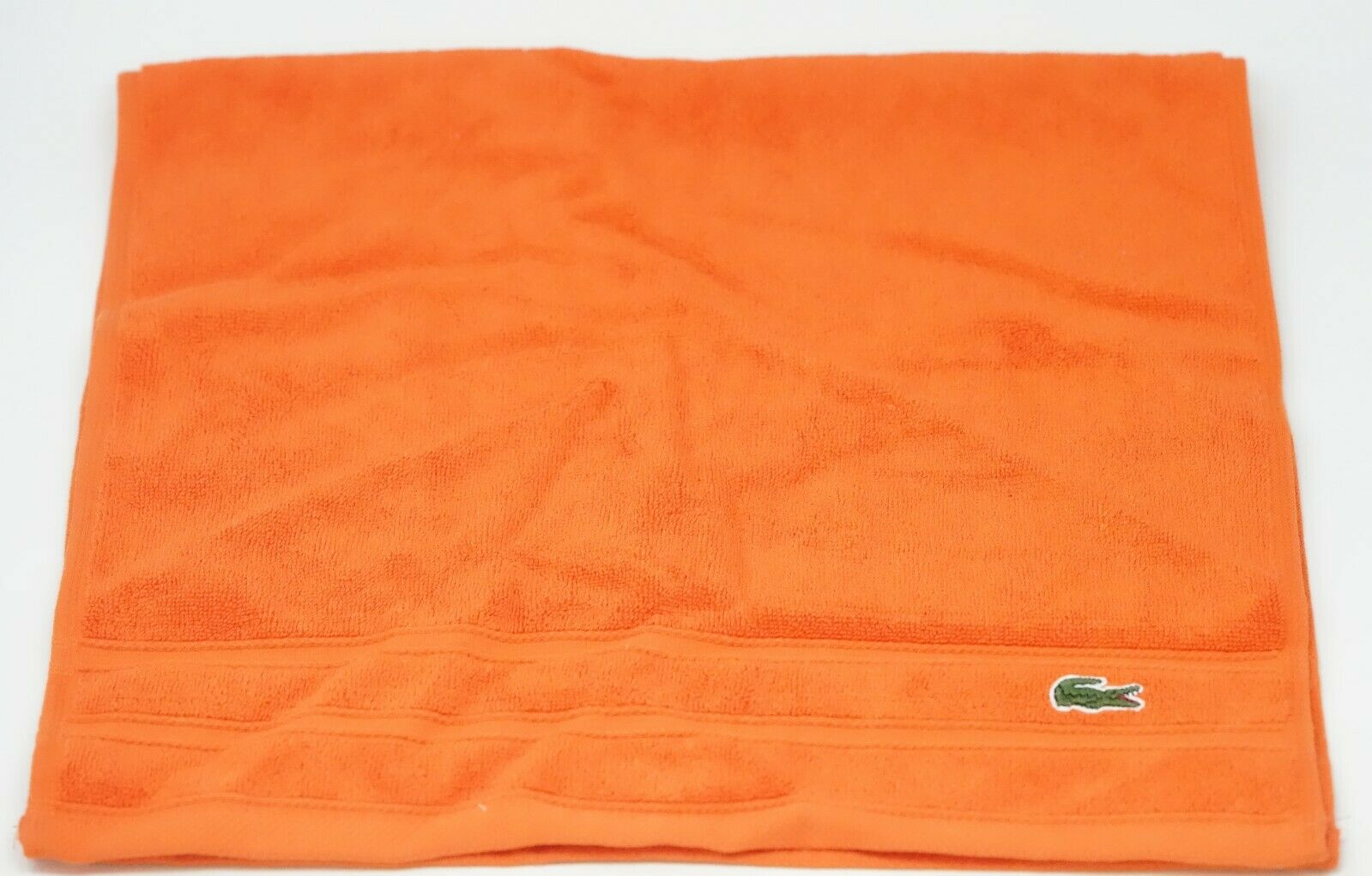 Lacoste Croc Solid 16" x 30" Cotton Hand Towel Orangeade