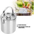 Insulated Ice Bucket, Ice Bucket With Lid 2L Double Wall Insulated