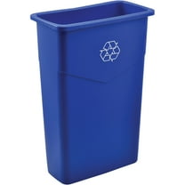 Global Industrial Slim Recycling Can 23 Gallon Recycling Blue