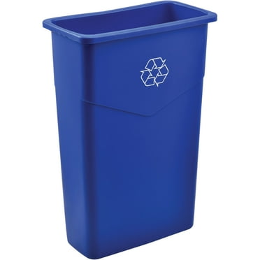 Global Industrial Slim Recycling Can 23 Gallon Recycling Blue