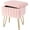 Pink, variant on Nextay Ottoman Vanity Stool Chair with Storage, Modern Style Faux Fur Seat with 4 Metal Legs & Non-slip Feet for Living Room, Bedroom, Pink