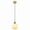 Brass Gold, variant on Pathson Industrial Pendant Light, Milky White Ribbed Glass Shade Hanging Ceiling Light for Living Room Bedroom Hallway Kitchen Island