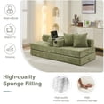 thumbnail image 5 of 78.8" Folding Floor Sofa Bed with Armrest, Chenille Sleeper Couch, No Assembly,Green, 5 of 8