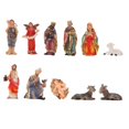 thumbnail image 1 of Set de Piezas, Incluye Sagrada Familia, Reyes , Ovejero, Oveja, 3" H, Resina, Decorativas perfecl figuras de la escena de la natividad, 1 of 8