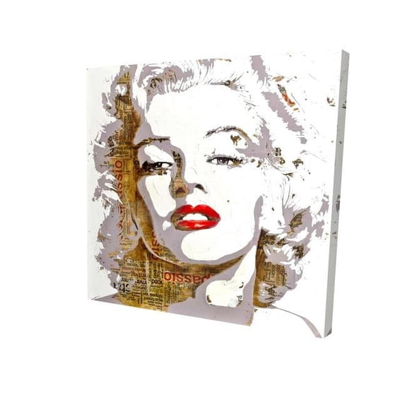 Begin Home Decor 2080-1616-FI2 16 x 16 in. Marilyn Monroe with Typography-Print on Canvas