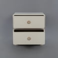 thumbnail image 3 of CBD020 - Cream Air Bedside Cabinet Nightstand with Two Storage, 3 of 4