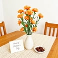 thumbnail image 4 of Artificial Carnation Flower Set with 7 Stems and 14 Blooms, Lifelike Wedding Photography Floral Decor, Home Decoration for Mother's Day Gift, Faux Flower Arrangement for Indoor Outdoor Display, 4 of 9