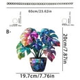 thumbnail image 2 of Colgante de pared de acrílico Monstera de cuatro hojas | Decoración moderna plana 2D para sala de estar | Colgante ligero y duradero | Decoración única y colorida para el hogar | Fácil de colgar, 2 of 4