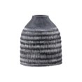 thumbnail image 1 of Benjara BM208726 Round Cement Pot with Narrow Banded Mouth & Rustic Pattern, Gray - Small, 1 of 1