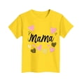 thumbnail image 4 of Jinhomg Toddler Mothers Day Shirt Cute Letter and Heart Graphic Tees Lightweight Comfy Short Sleeve Crew Neck T-Shirrs Kid Boys Girls Holiday Tops Yellow 15-16Years, 4 of 5
