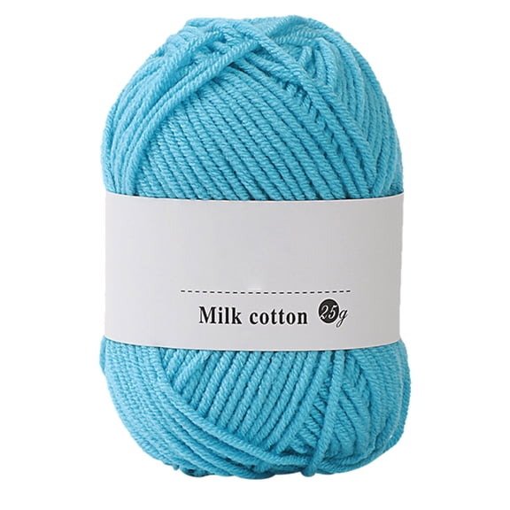 Milk Cotton Yarn, 25g Soft Baby 4-Ply Crochet Thread, 65m Knitting Wool for Handmade Baby Clothes, Amigurumi and Lightweight Scarves