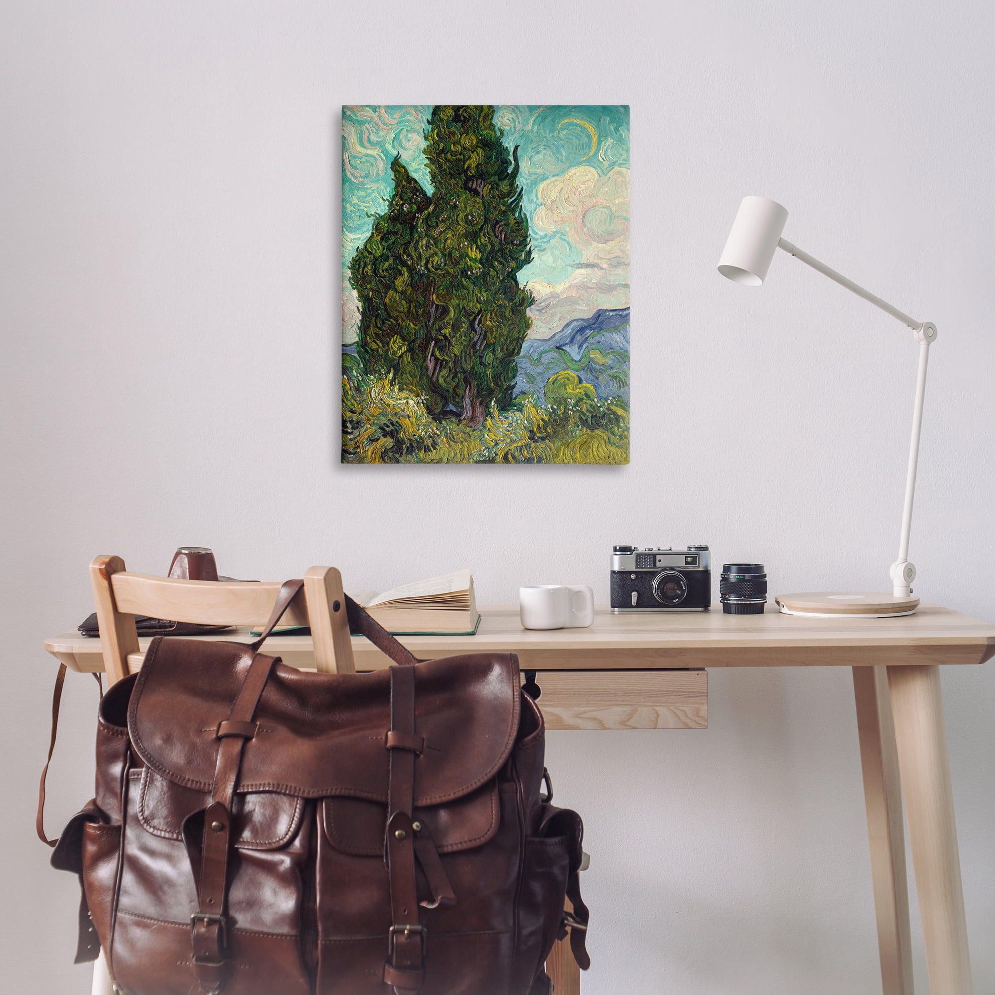 Stupell Industries Van Gogh Cypress Landscape Landscape & Nature Painting Wrapped Canvas Art Print Wall Art, 30 x 40