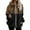 Black Cardigan Coats for Women, variant on USSUMA Women Elegant Pea Jacket - Women Coat Plus Size Fall winter Printed Parka Coat Button Down Fall winter Zipper Shacket Shirt Jacket Coat Outerwear