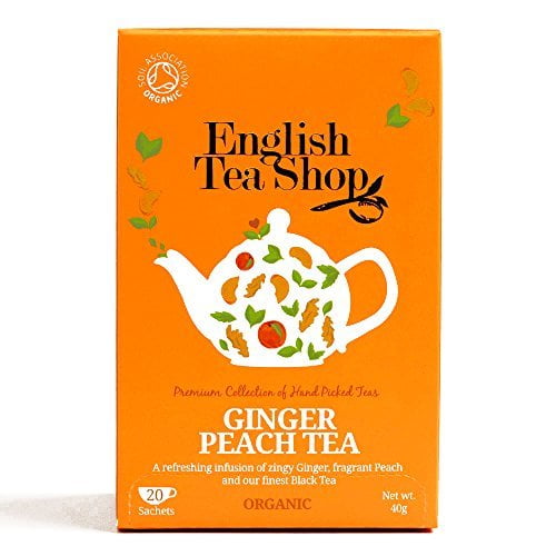 Ginger Peach Tea English Tea Shop 20 Sachet Envelope 40g 