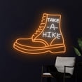 thumbnail image 2 of Handmadetneonsign Camping Hiking Boot Neon Sign, Camper Led Sign, Take A Hike Led Light, 2 of 5