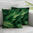 thumbnail image 3 of Acheng Short Plush Pillowcase 1 Piece - Palm Leaves with Lush Branches and Leaves, Tropical Jungle Palm Leaves with Charming Colors White, 3 of 5