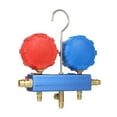 thumbnail image 7 of Gauges Manifold Gauge Set for R410A R22 R134a R404A Refrigerant 3 Way Household Safety Valves 3 Hoses Adapters ,Wide Use, 7 of 7