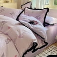 thumbnail image 4 of SYR 4-Piece Anime Sanrio Kuromi-1 Bedding Set, 1.2m, 4 of 9