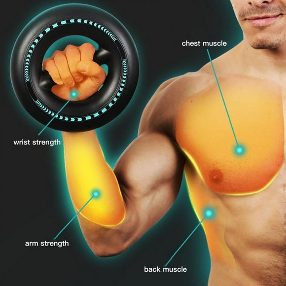 Cergrey Wrist Strength Ring,ABS Electronic Non-Slip Arc Handle Arm Wrist Strength Trainer Chest Back Muscle Fitness Equipment,Fitness Equipment