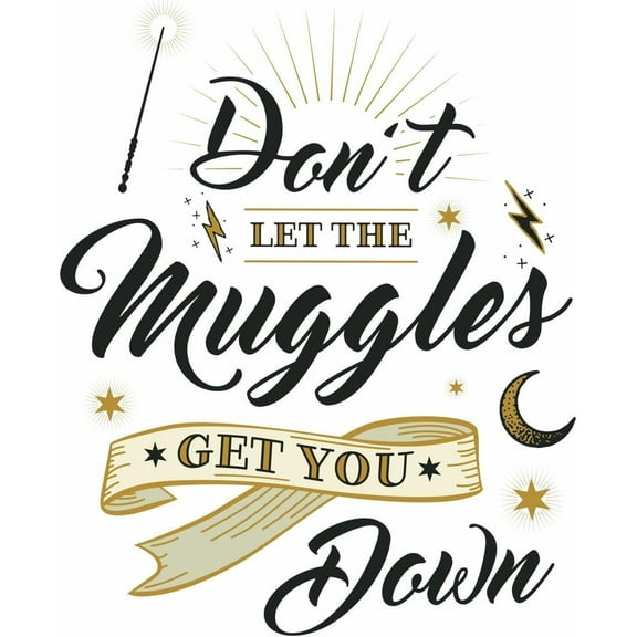 QTH RMK3608GM Harry Potter Muggles Quote Peel and Stick Giant Wall Decals