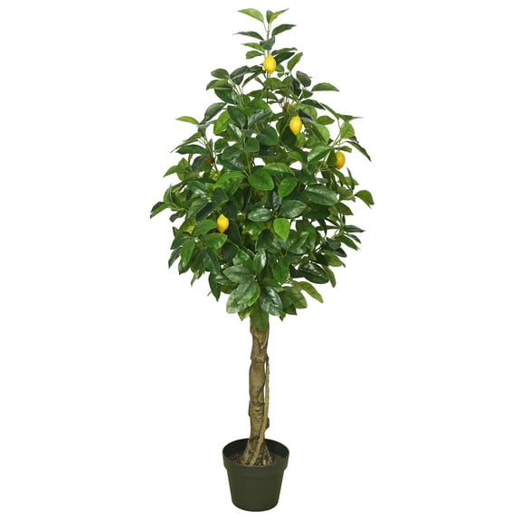 Vickerman 51" Artificial Green and Yellow Real Touch Lemon Tree.