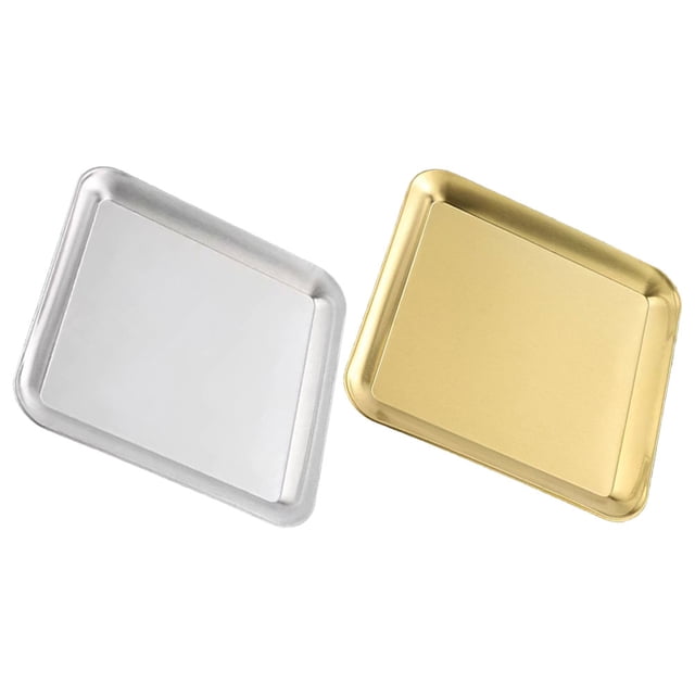 BESTYASH 2Ud Bandejas Rectangulares De Acero Para Cocina Con Práctico Y Uso Multifuncional