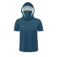 thumbnail image 6 of Hvyesh Men Big and Tall UPF 50+ Sun Protection Shirt with Mask Lightweight Short Sleeve Hooded Cooling Hiking Fishing Shirts, 6 of 9