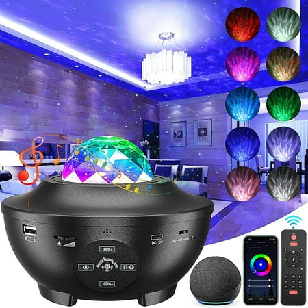 

Star Projector Galaxy Star Night Light Projector Working with Smart App & Alexa 10 Color Music Starry Light Projector with Remote & Bluetooth Borealis Light Projector for Bedroom