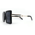 thumbnail image 3 of Womens Luxury Designer Square Butterfly Chic Sunglasses All Black, 3 of 4