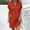 Orange, variant on Plus Size Dress Short Sleeve V Neck Date Night Dress 2026 Summer Solid Color Regular Fit Stretchy Holiday Party Dress for Work and Office Gray L