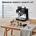 thumbnail image 4 of EastVita 20 Bar Pressure Stainless Steel Espresso Machine with Grinder 1.5L Removable Water Tank Milk Frother Steam Wand Black, 4 of 7