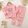 thumbnail image 2 of HCNTES Toddler Baby Boy Loungewear Clothes Kids Soft Long Sleeve Shirt & Pants 2Pcs Fall Winter Outfits for Little Boys Cute Pajamas Sleepwear Outfits Set(Pink,3-6 Months), 2 of 6