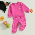 thumbnail image 4 of Fortune Chandails à Manches Longues à Imprimé Fantôme pour Tout-Petits Filles Garçons, Pantalons Longs, Ensemble d'Automne 2 Pcs, 4 of 9