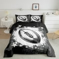 thumbnail image 2 of jejeloiu Rugby Sport Full Size Comforter Sets,American Football Bedding Comforter Set,Splash Ink Bedding Sets For Teens Boys,Ultra Soft Home Decor Reversible,3 Pieces, 2 of 8