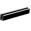 CRL AV440A Glass and Acrylic Setting Rubber Channel for 1/8" Material - 9/32" Base Width