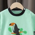 thumbnail image 3 of Ulanda Toddler Boy Summer Outfit Set 2026 2 Piece Short Sleeve T Shirt Top Shorts Sets Cartoon Printed Crewneck Comfortable Outfits (Light Green, 9-18 Months), 3 of 3