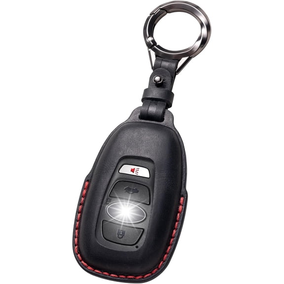 Key Fob Cover Compatible with Subaru Outback Crosstrek Forester WRX Impreza Ascent 2014-2025 3/4 Button Keychain Case Holder Protector,Black