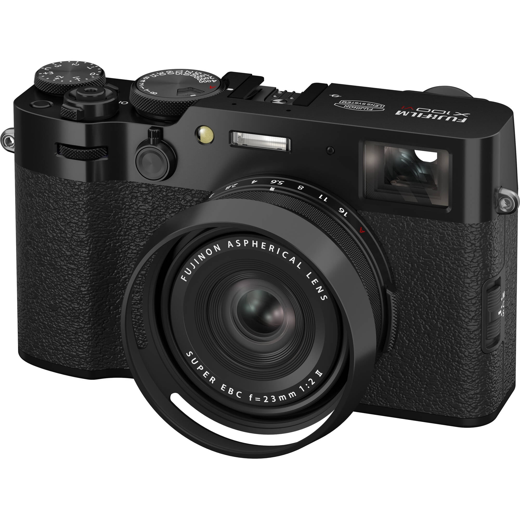 FUJIFILM X100VI Digital Camera with 40MP APS-C Sensor, 23mm f/2 Lens, IBIS, Hybrid Viewfinder, Compact Street Photography & Travel Camera (Black) Bundle with Soft Case and 32GB Memory Card