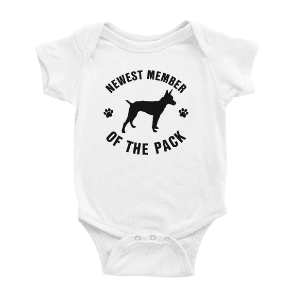 Newest Member of The Pack Mountain Feist Dog Cute Baby Jumpsuits Boy Girl