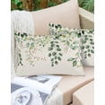 thumbnail image 6 of Green Eucalyptus Throw Pillow Covers, Vintage Leaves Flower Spring Summer Soft Breathable Pillow Cases with Invisible Zipper for Sleeping, Toddler Pillowcases for Couch Bed Sofa Chair 12x20 Inches, 6 of 6