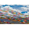 thumbnail image 2 of Su, Keren 32x23 White Modern Wood Framed Museum Art Print Titled - Prayer flags in Simila Mountain-Gyantse County-Tibet-China, 2 of 4