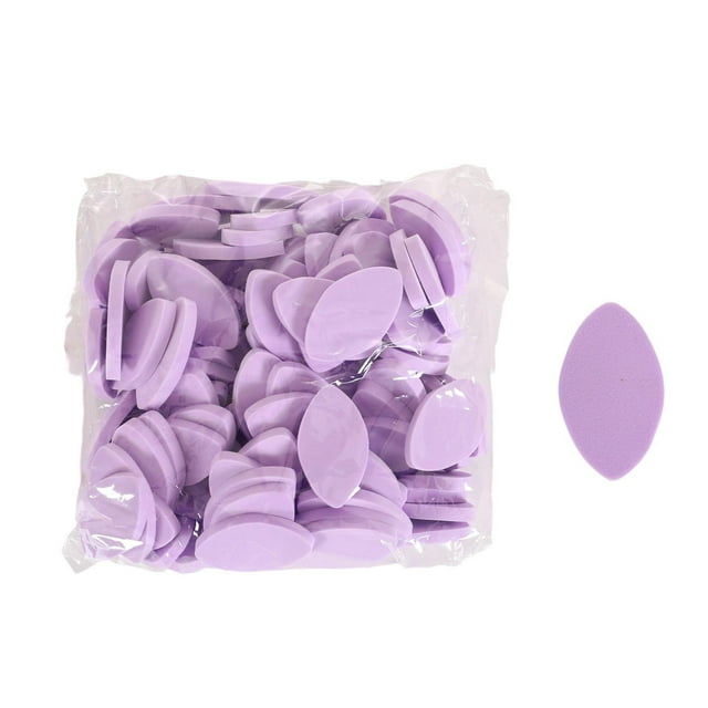 100 esponjas de práctica con forma de ojo para pestañas postizas. Púrpura